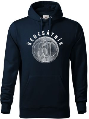 Šedesátník, ideální dárek k narozeninám, bílý potisk
