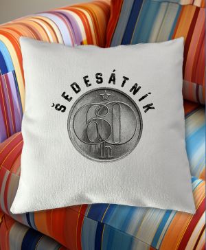 Šedesátník, ideální dárek k narozeninám, bílý potisk
