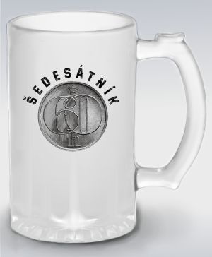 Šedesátník, ideální dárek k narozeninám, černý potisk