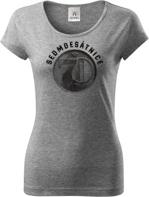 Sedmdesátnice, černý tisk, ideální dárek k narozeninám