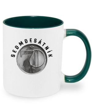 Sedmdesátník, ideální dárek k narozeninám, bílý potisk