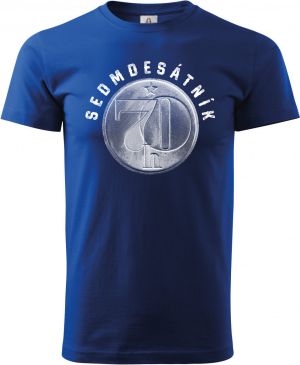 Sedmdesátník, ideální dárek k narozeninám, bílý potisk