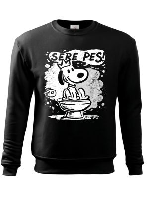 Sere pes, bílý potisk