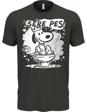 Sere pes, bílý potisk