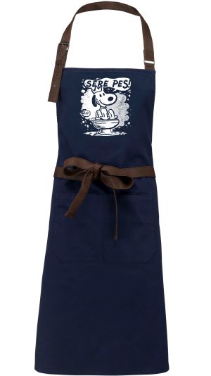 Sere pes, bílý potisk