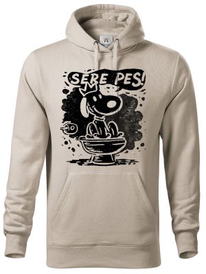 Sere pes, černý potisk