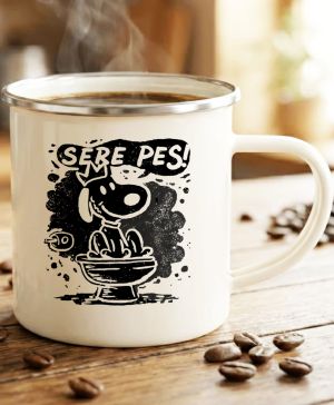 Sere pes, černý potisk