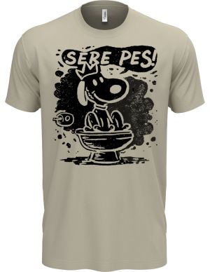 Sere pes, černý potisk