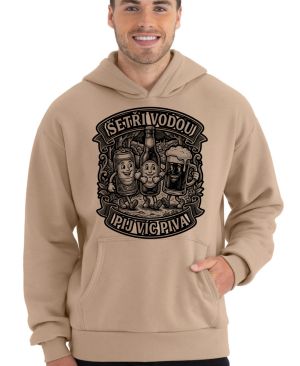 Šetři vodou, pij víc piva, černý potisk