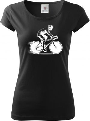 Shadow cyklista, V1, bílý potisk