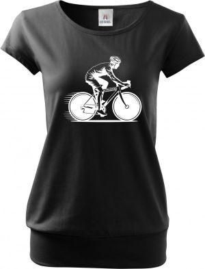 Shadow cyklista, V1, bílý potisk