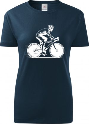 Shadow cyklista, V1, bílý potisk