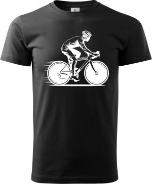 Shadow cyklista, V1, bílý potisk