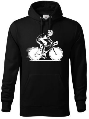 Shadow cyklista, V1, bílý potisk