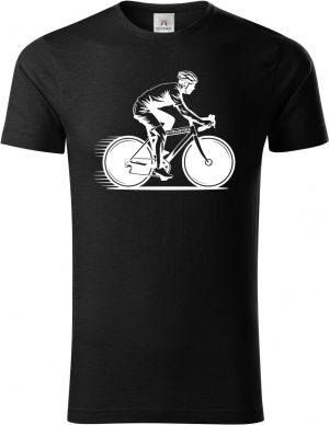 Shadow cyklista, V1, bílý potisk