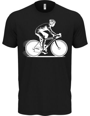 Shadow cyklista, V1, bílý potisk