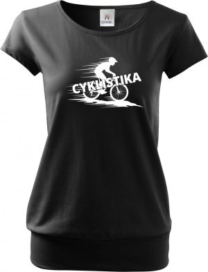 Shadow cyklista, V2, bílý potisk