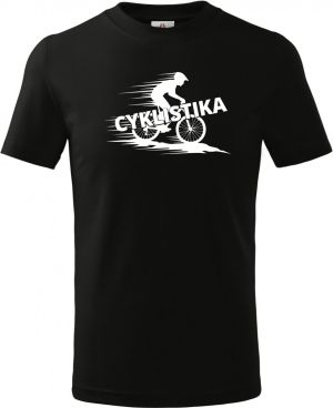Shadow cyklista, V2, bílý potisk