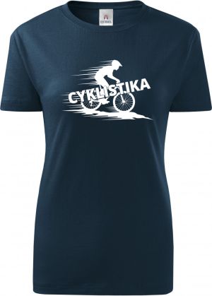 Shadow cyklista, V2, bílý potisk