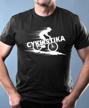 Shadow cyklista, V2, bílý potisk