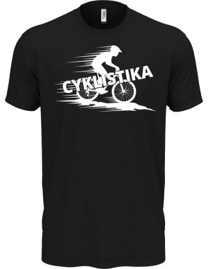 Shadow cyklista, V2, bílý potisk