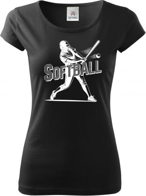 Shadow softball, bílý potisk