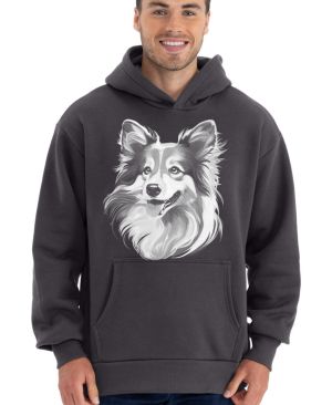 Sheltie, bílý tisk
