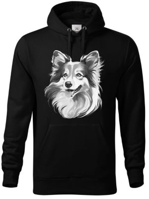 Sheltie, bílý tisk