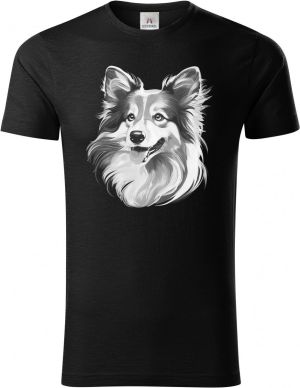 Sheltie, bílý tisk