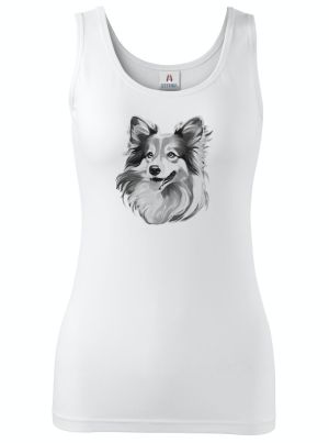 Sheltie, černý tisk