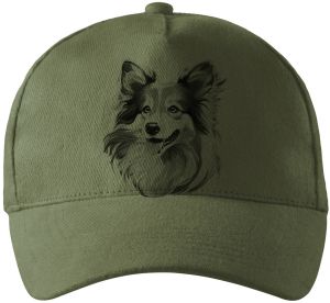 Sheltie, černý tisk