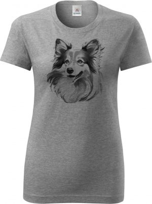 Sheltie, černý tisk