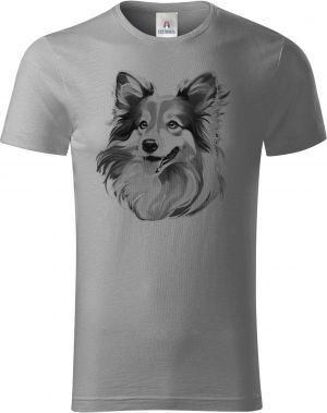 Sheltie, černý tisk