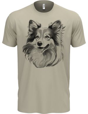 Sheltie, černý tisk