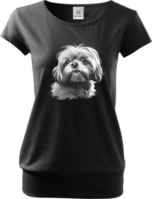 Shih-tzu, bílý tisk
