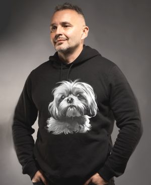 Shih-tzu, bílý tisk