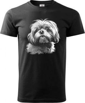 Shih-tzu, bílý tisk