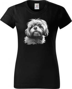 Shih-tzu, bílý tisk