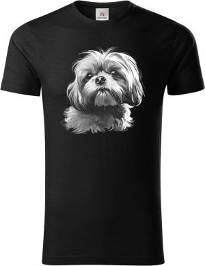 Shih-tzu, bílý tisk