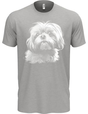 Shih-tzu, bílý tisk