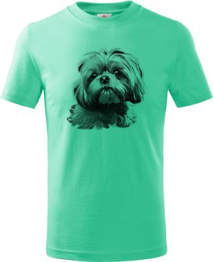Shih-tzu, černý tisk