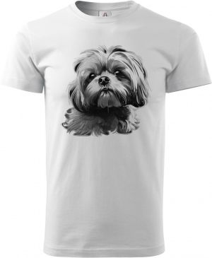 Shih-tzu, černý tisk