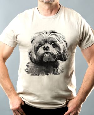 Shih-tzu, černý tisk
