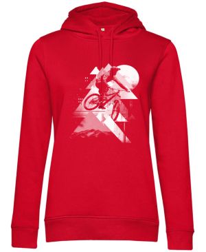 Abstraktní horské kolo, bílý potisk