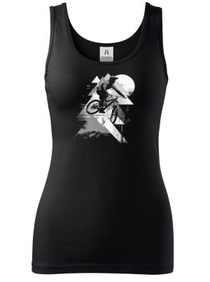 Abstraktní horské kolo, bílý potisk