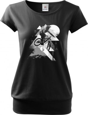 Abstraktní horské kolo, bílý potisk