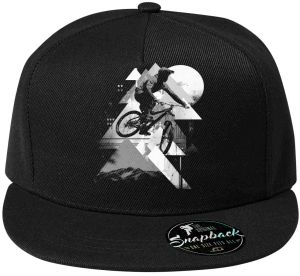 Abstraktní horské kolo, bílý potisk