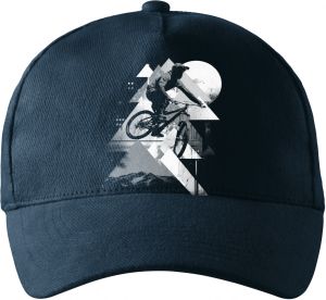 Abstraktní horské kolo, bílý potisk