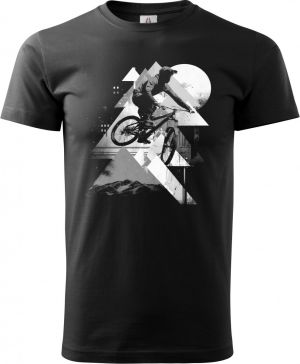 Abstraktní horské kolo, bílý potisk