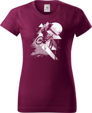 Abstraktní horské kolo, bílý potisk